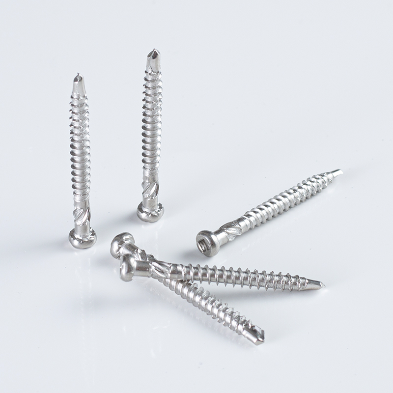 برغي ذاتي الحفر ذو رأس مسطح A4 SS316 ذو محرك مربع مقاس 5.0-12x50-65