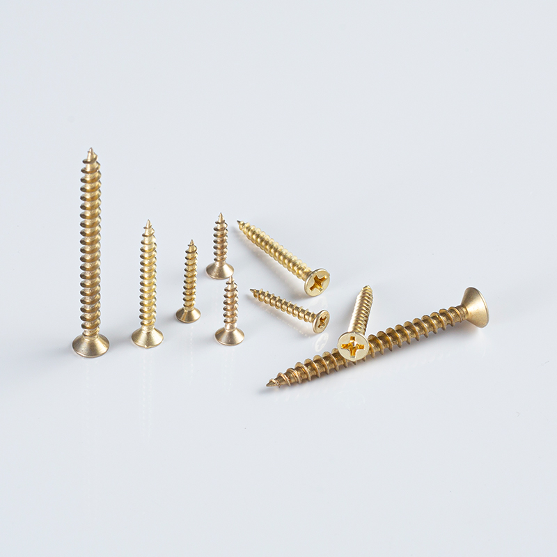 برغي مفصلي برأس غاطس غائر متقاطع من النحاس الأصفر (8G x 25-50)