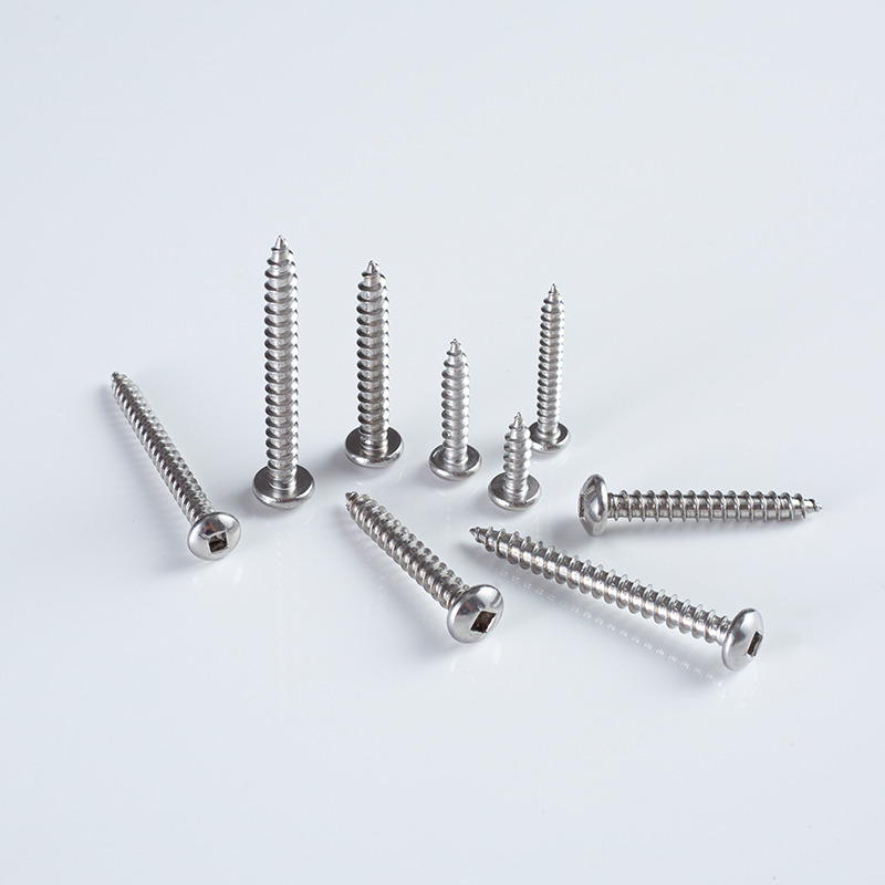 برغي ذاتي التنصت برأس مقلاة قياسي أمريكي SS304 ذو محرك مربع 10GA × 12-50 A2