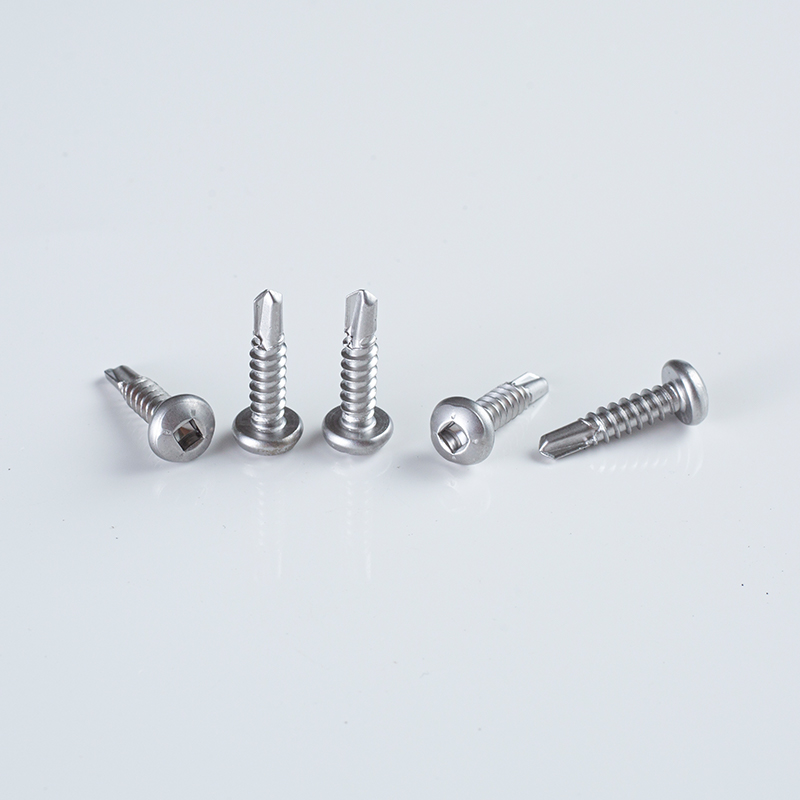 برغي الحفر الذاتي برأس مقلاة ذو محرك مربع SS410 (معيار الولايات المتحدة الأمريكية) 10-16 x 12-25